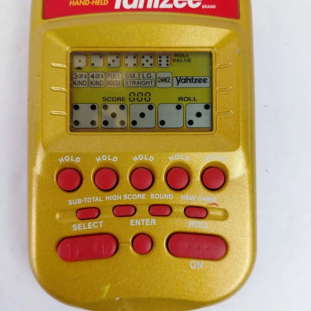 Hasbro Yahtzee Handheld Electronic Game Tested Working Clean 2002 Vintage